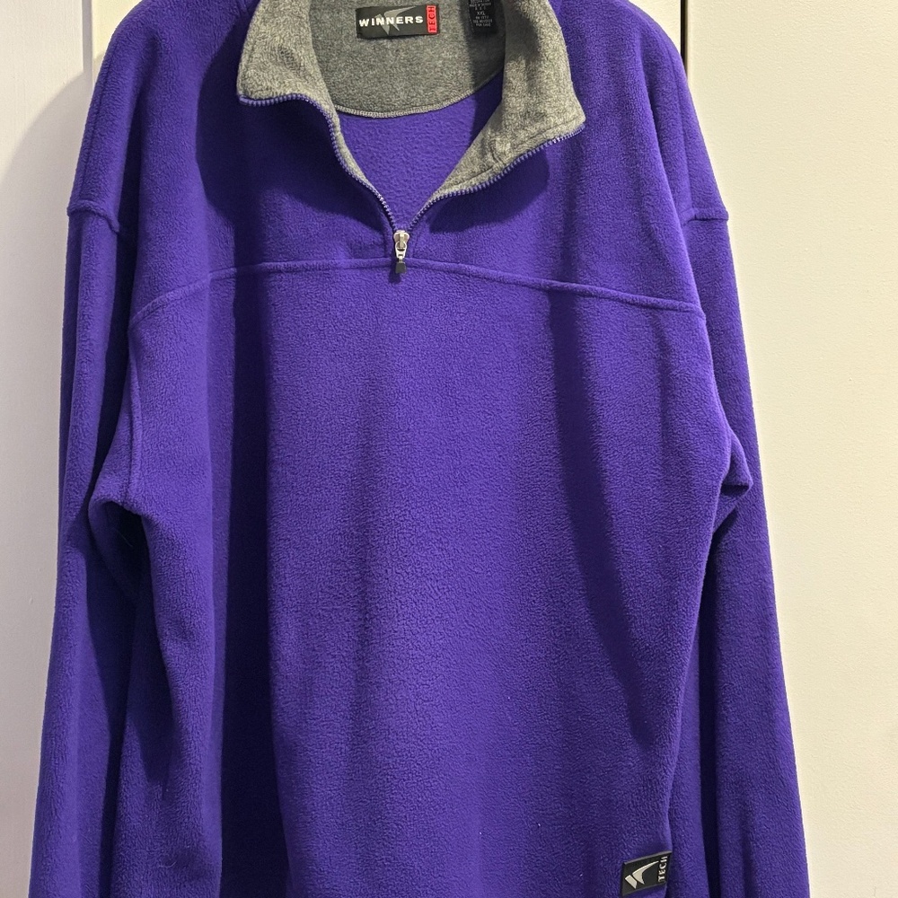 Men's Winner Tech Quarter Zip Pullover Jacket (XXL)